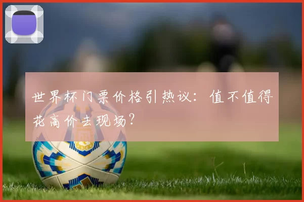 世界杯门票价格引热议：值不值得花高价去现场？