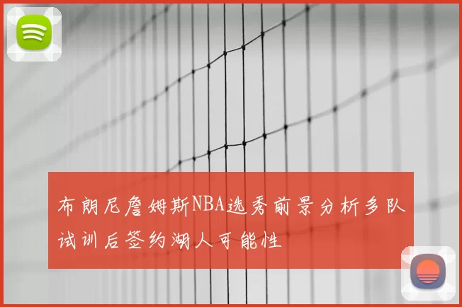 布朗尼詹姆斯NBA选秀前景分析多队试训后签约湖人可能性